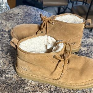 UGG Chestnut Suede Lace-Up Boots